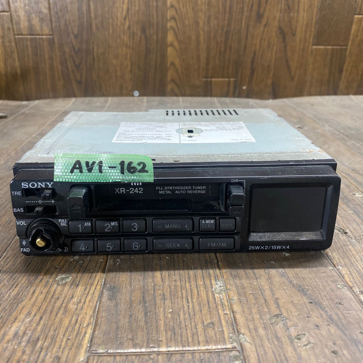 AV1-162 激安 カーステレオ テープデッキ SONY XR-242 36913 カセット AM/FM 通電未確認 ジャンク_画像1