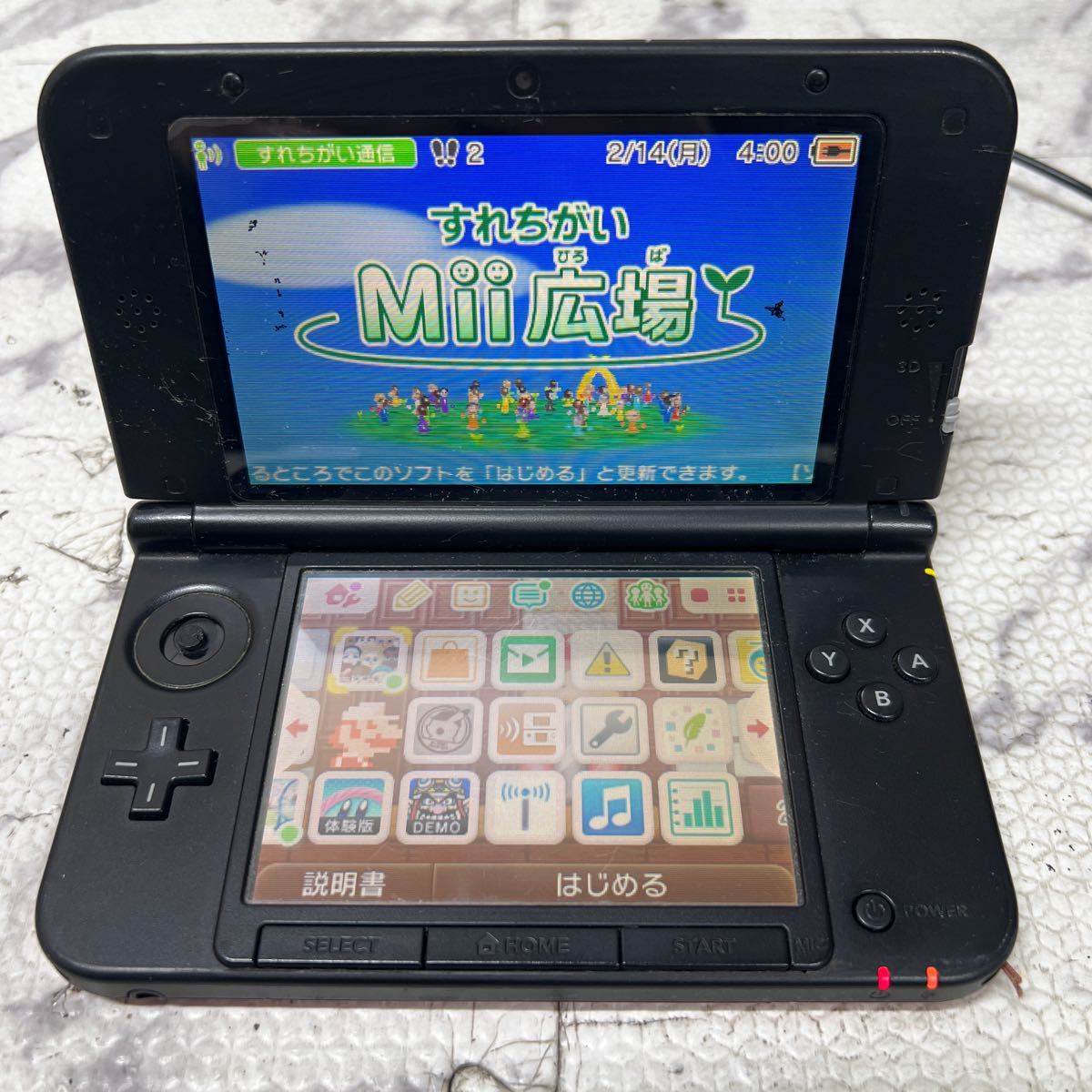 MYG-1001 激安 ゲー厶機 本体 Nintendo 3DS LL 起動OK ジャンク 同梱不可_液晶 液漏れ箇所あり