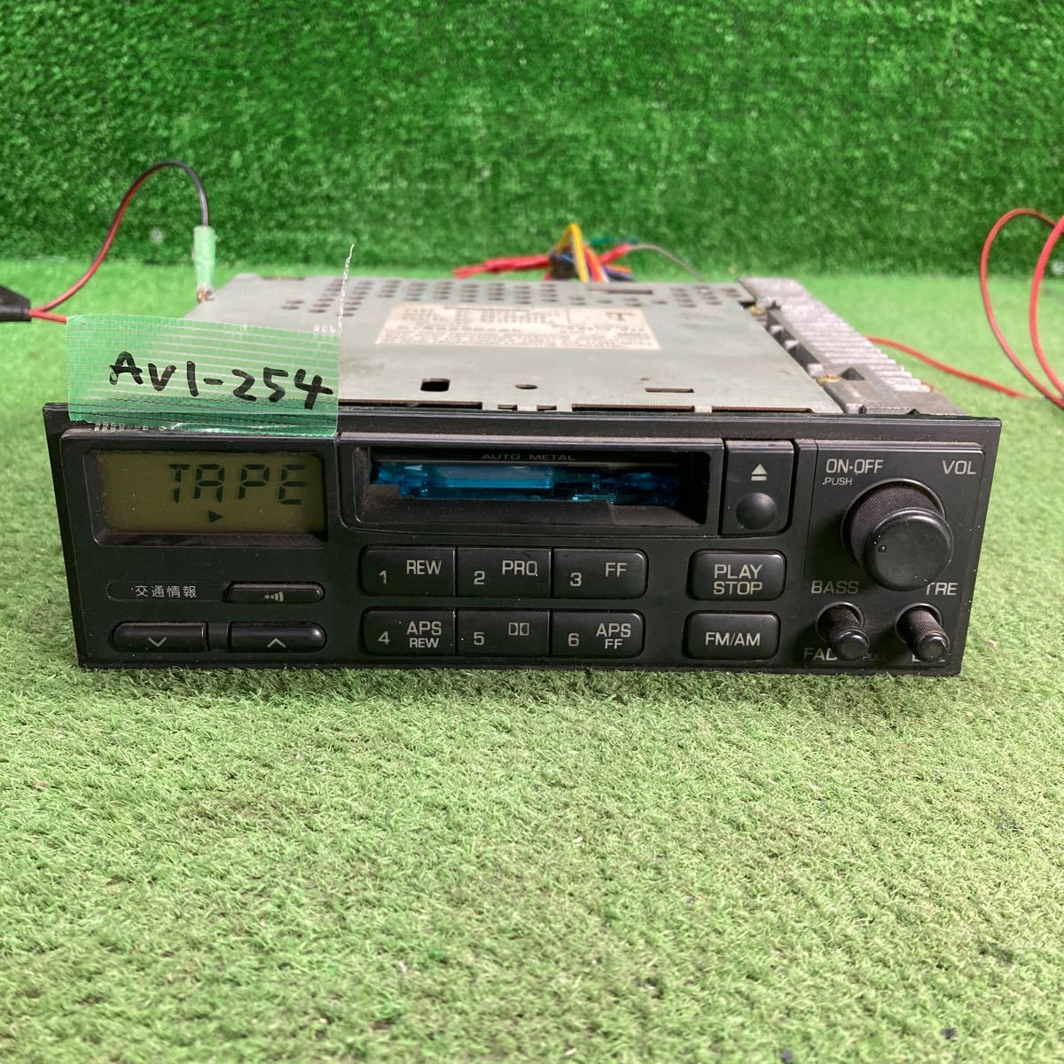 AV1-254 激安 カーステレオ Panasonic RM-Z23SAB 2811115U00 WA4AA14184 カセット 本体のみ 簡易動作確認済み 中古現状品_画像1