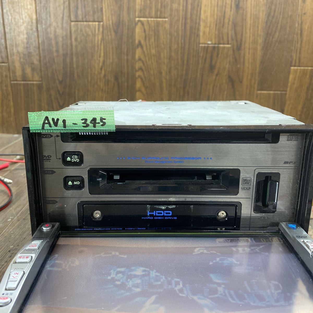 AV1-345 激安 カーナビ KENWOOD HDV-910 HDDナビ CD DVD 本体のみ 簡易動作確認済 中古現状品の画像4