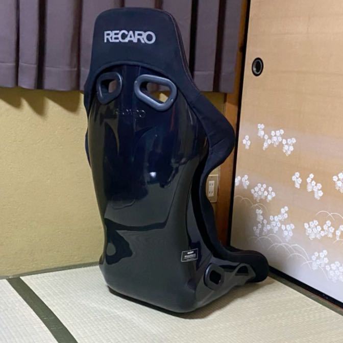 並品 レカロ RECARO RS-G フルバケットシート ASM Ruby BK FIA サイドレール、プロテクター付_画像3