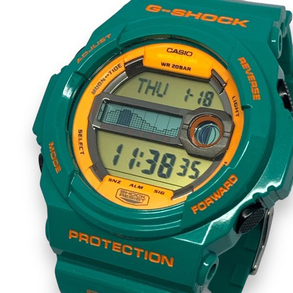 ■稼働品・美品良品・希少カラー　G-SHOCK　Gショック　G-LIDE　Gライド　ビッグケース GLX-150B-3JF　タイドグラフ_画像2