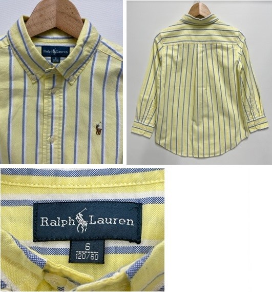  beautiful goods!POLO RALPH LAUREN polo-shirt & long sleeve shirt 3 sheets 120cm set man .