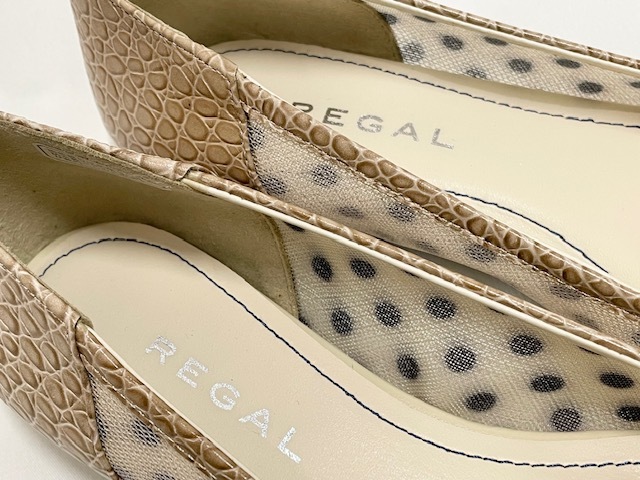  new goods unused REGAL Reagal chu-ru cutter shoes 24.0cm < beige >