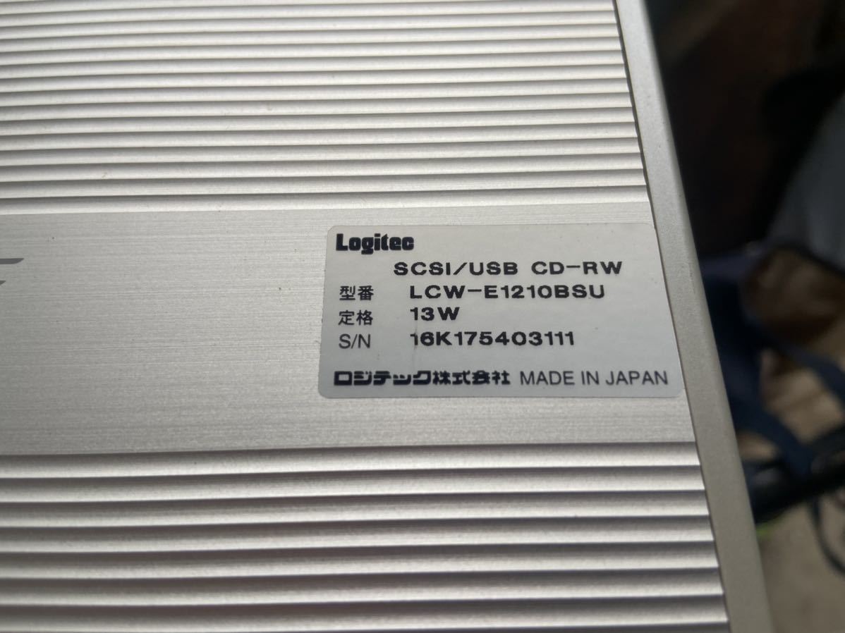 【動作未確認】Logitec SCSI/USB CD-RW外付ドライブ LCW-E1210BSU _画像7