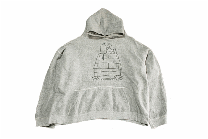 60\'s Unknown тренировочный Parker Snoopy принт серый Vintage Vintage USA б/у одежда Old GA370