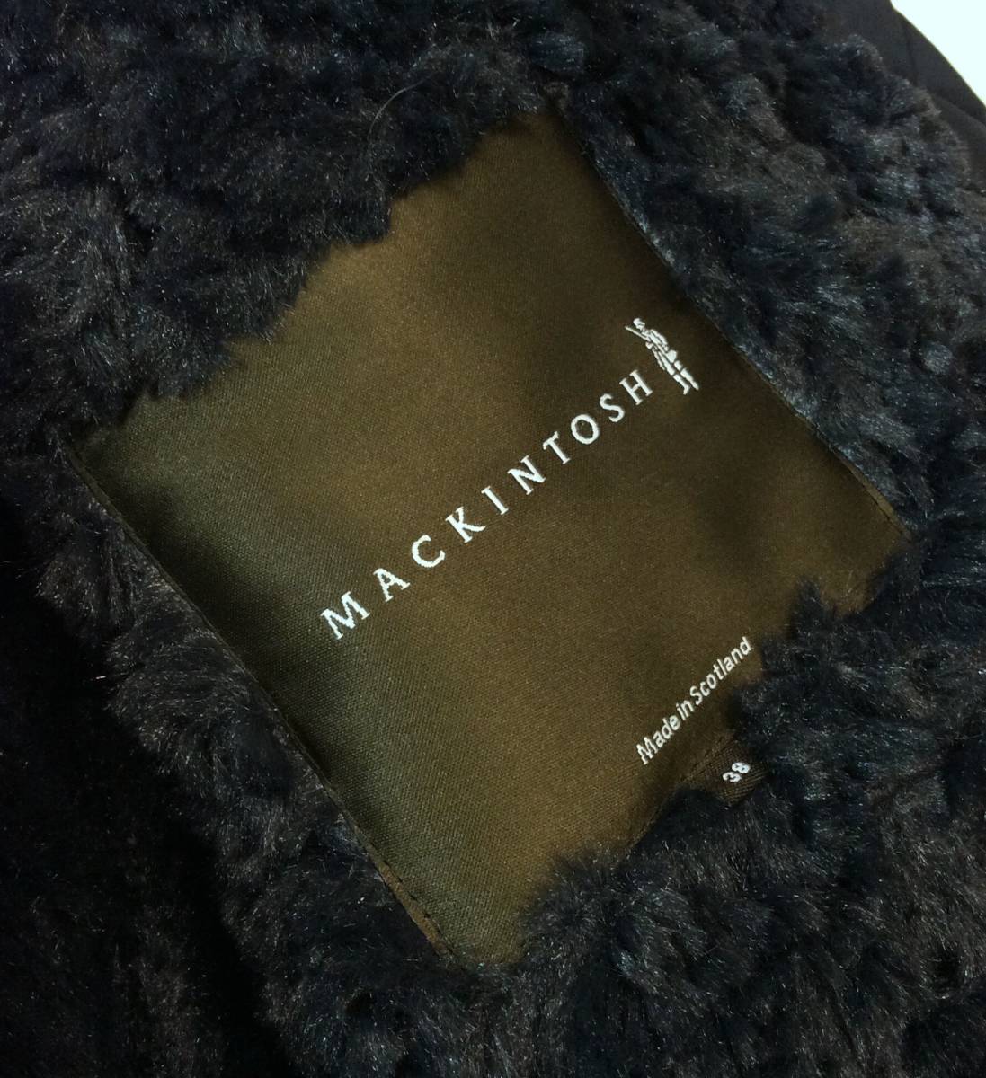 マッキントッシュ MACKINTOSH UK製 キルティング フーデッドコート ジャケット ネイビー 内ボア レディース 38 (ma)_画像7