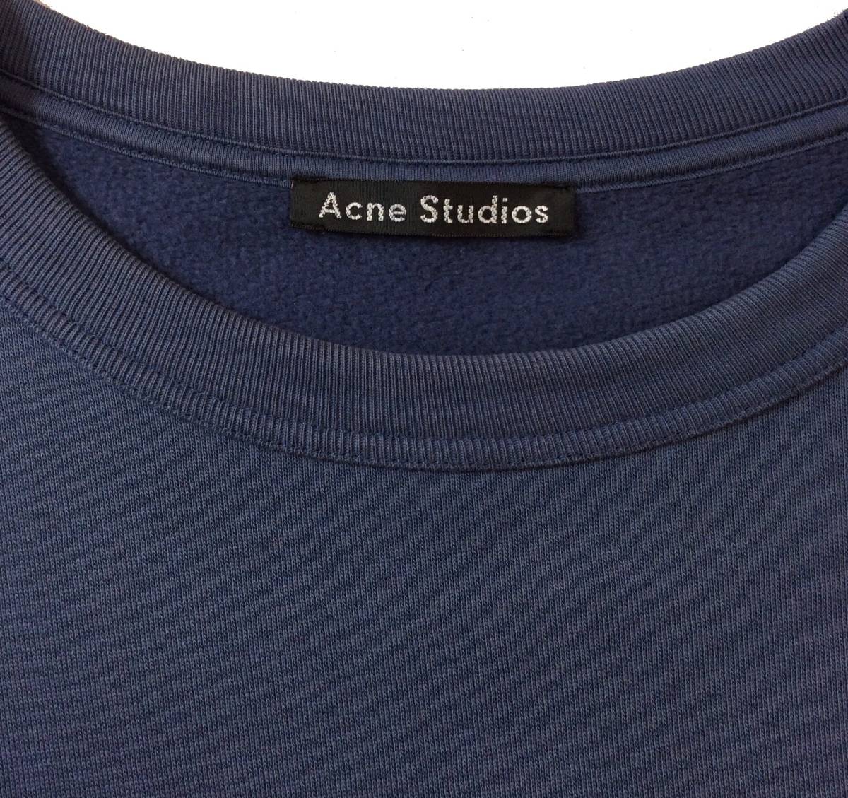 Acne Studios アクネ ストゥディオズ スウェット トレーナー ネイビー コットン メンズ S _画像3