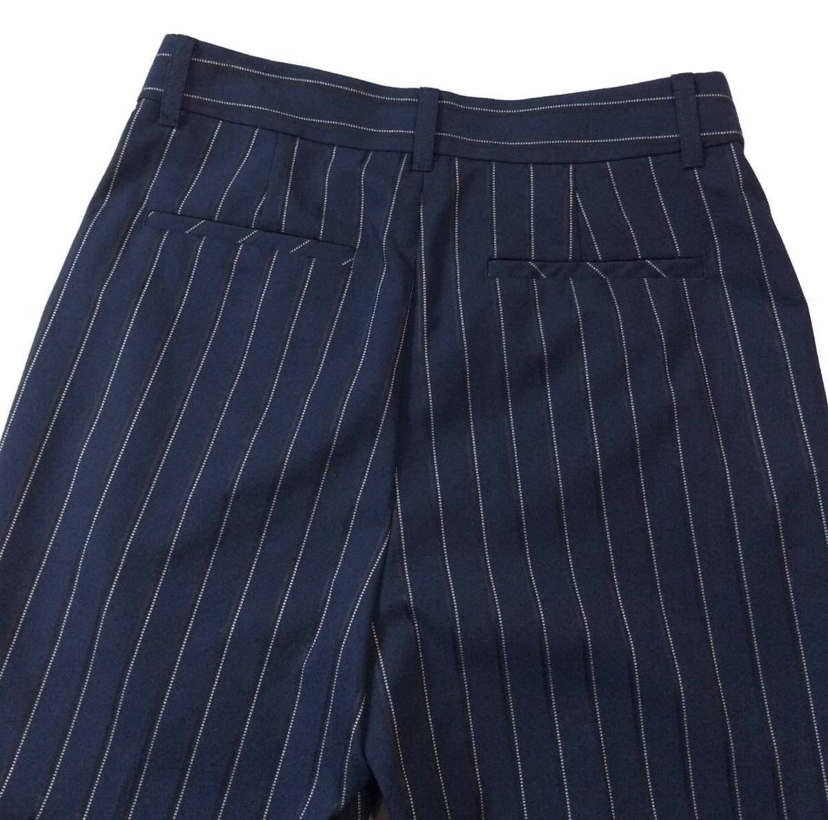  unused UNTITLED Untitled stripe pants slacks navy lady's 1