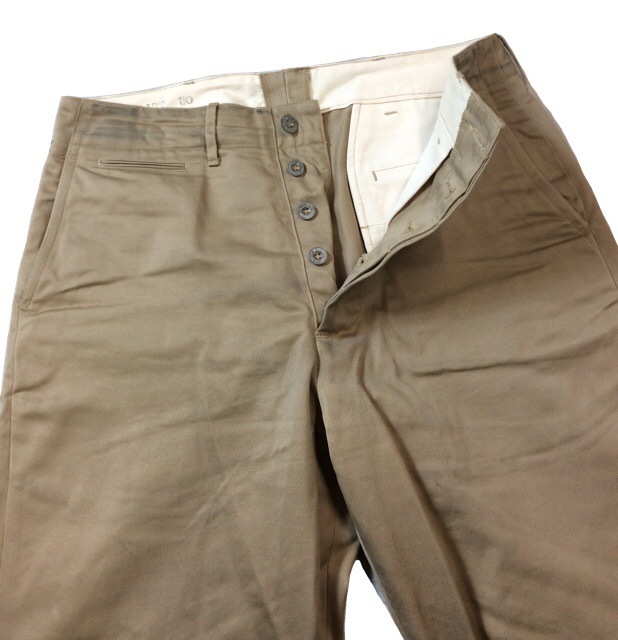 Buzz Rickson's バズリクソンズ M43035 EARLY MILITARY CHINOS 1945 MODEL チノパン パンツ U.S. ARMY ベージュ 30 東洋エンタープライズ_画像3