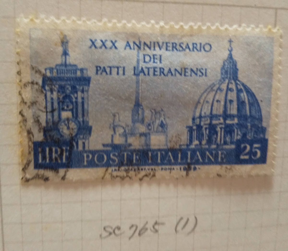 イタリア切手　１９５４年～１９５９年　使用済み　９枚_画像6