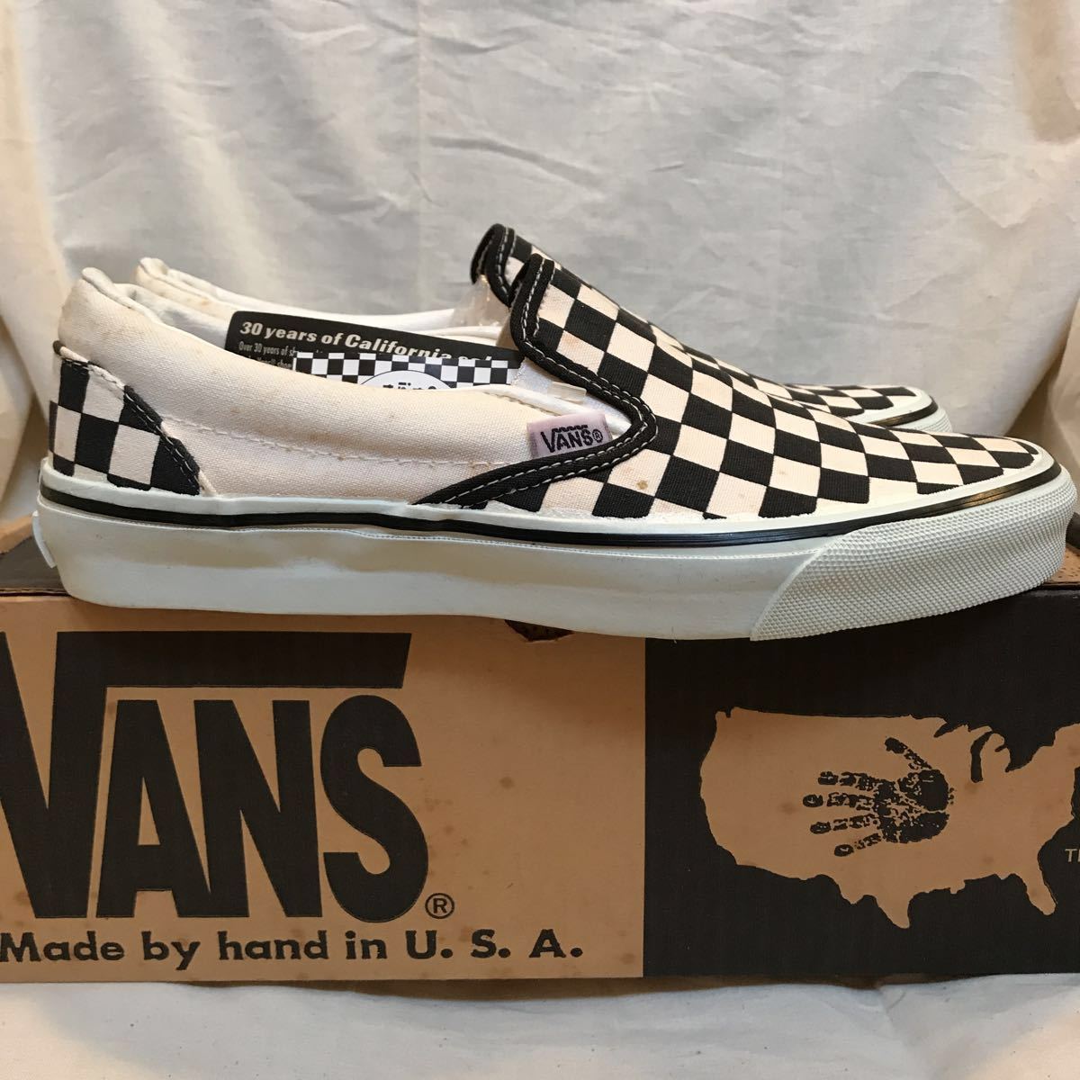 vans usa製 ビンテージ バンズ チェッカー スリッポン-