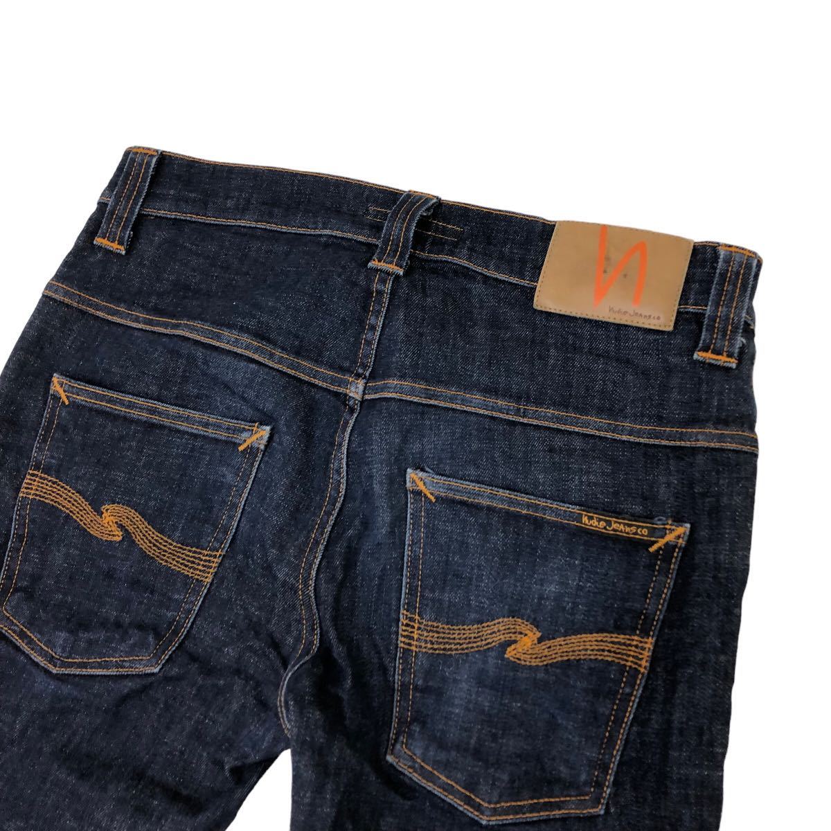 H692 良品 Nudie Jeans ヌーディージーンズ N611 THIN FINN デニム パンツ ジーンズ Gパン インディゴ ネイビー系 メンズ 31_画像8