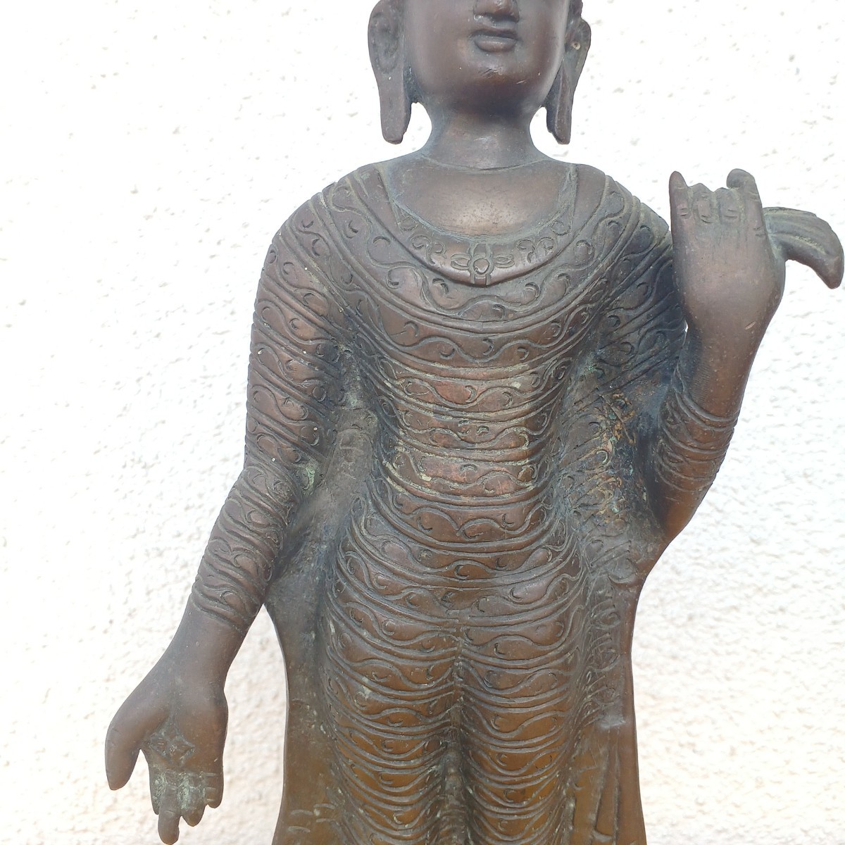 仏教美術 仏像 骨董品 銅製　立ち仏像_画像3