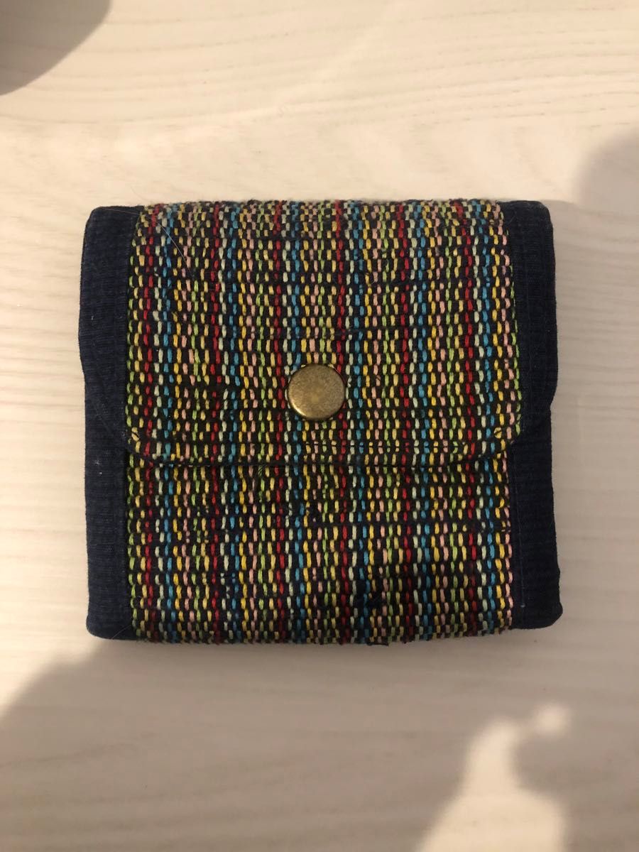 愛知県 民芸品 機織り生地の財布