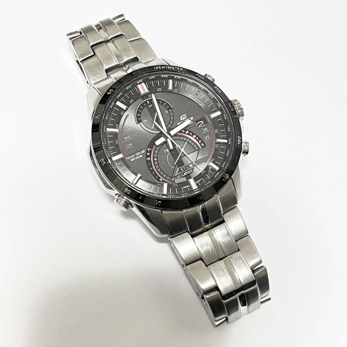 517 CASIO カシオ EDIFICE EQS-A500 メンズ腕時計 ソーラー 稼動品 純正ブレス_画像2