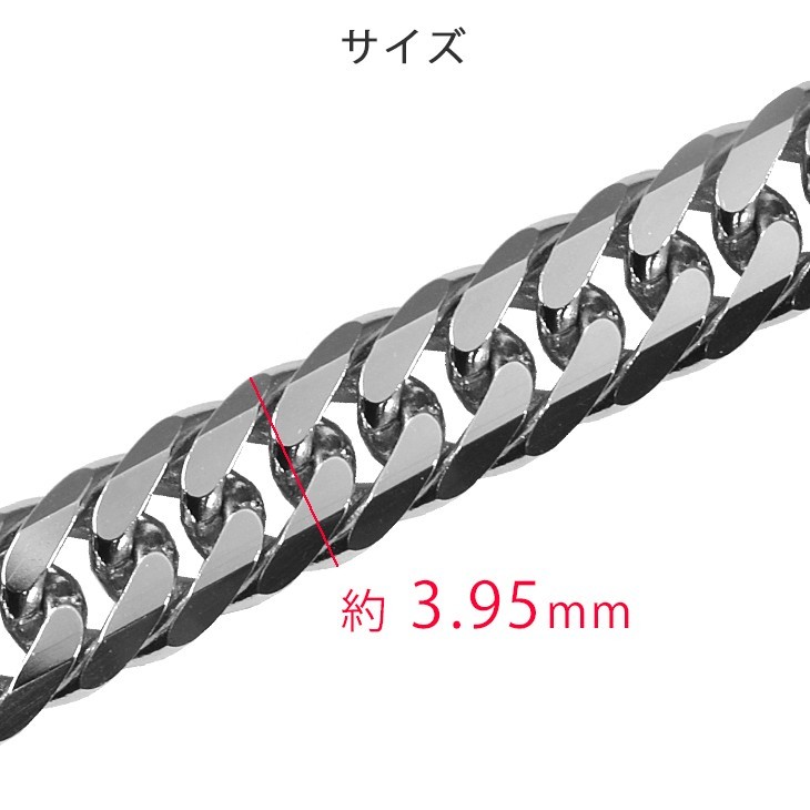 Pt850 喜平 6面ダブル 30g 50cm 中折れ金具 造幣局検定刻印入 プラチナ ネックレスチェーン 3.95mm幅 キヘイ 喜平ネックレス 新品_画像3