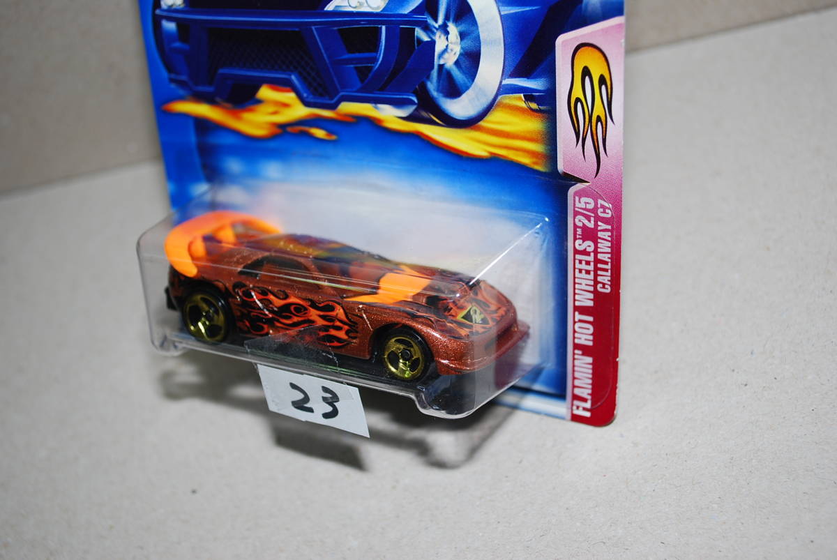 ●即決　●絶版青台紙　ホットウィール　FLAMIN' HOT WHEELS 2/5　CALLAWAY C7　2003 COLLECTOR NO.061　23　_画像3