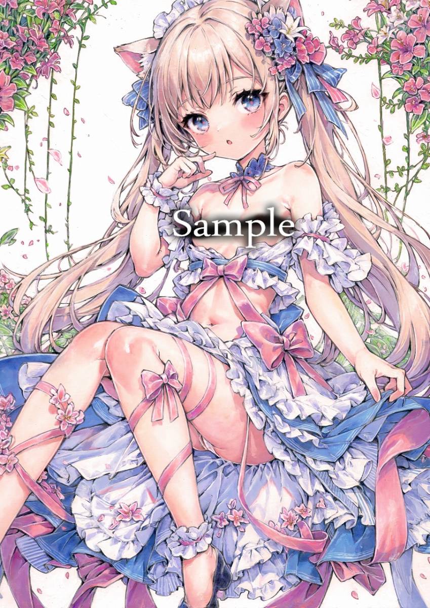 ◇Tea party◇創作 原画 オリジナル 手描きイラスト かわいい ◇Tea party◇創作 原画 オリジナル 手描きイラスト かわいい