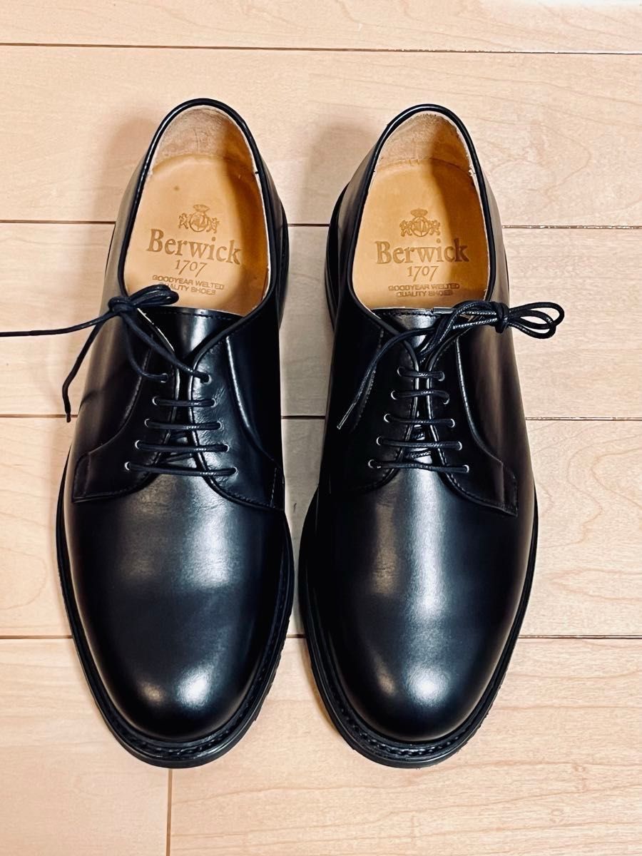 未使用品】ドレスシューズ Berwick バーウィック プレーントゥ 未使用品】ドレスシューズ Berwick バーウィック プレーントゥ