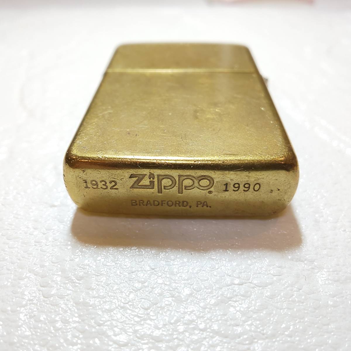 ◎ジッポー◎ZIPPO SOLID BRASS UNIVERSITY HAWAII ハワイ大学 ソリッドブラス 1990年 アメリカ製 ジッポ 即発送_画像3