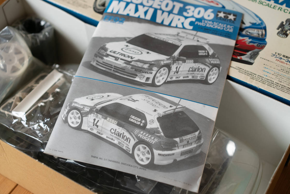 TAMIYA 1/10 PEUGEOT プジョー 306 MAXI WRC FF02シャーシ　未組み立て_画像5