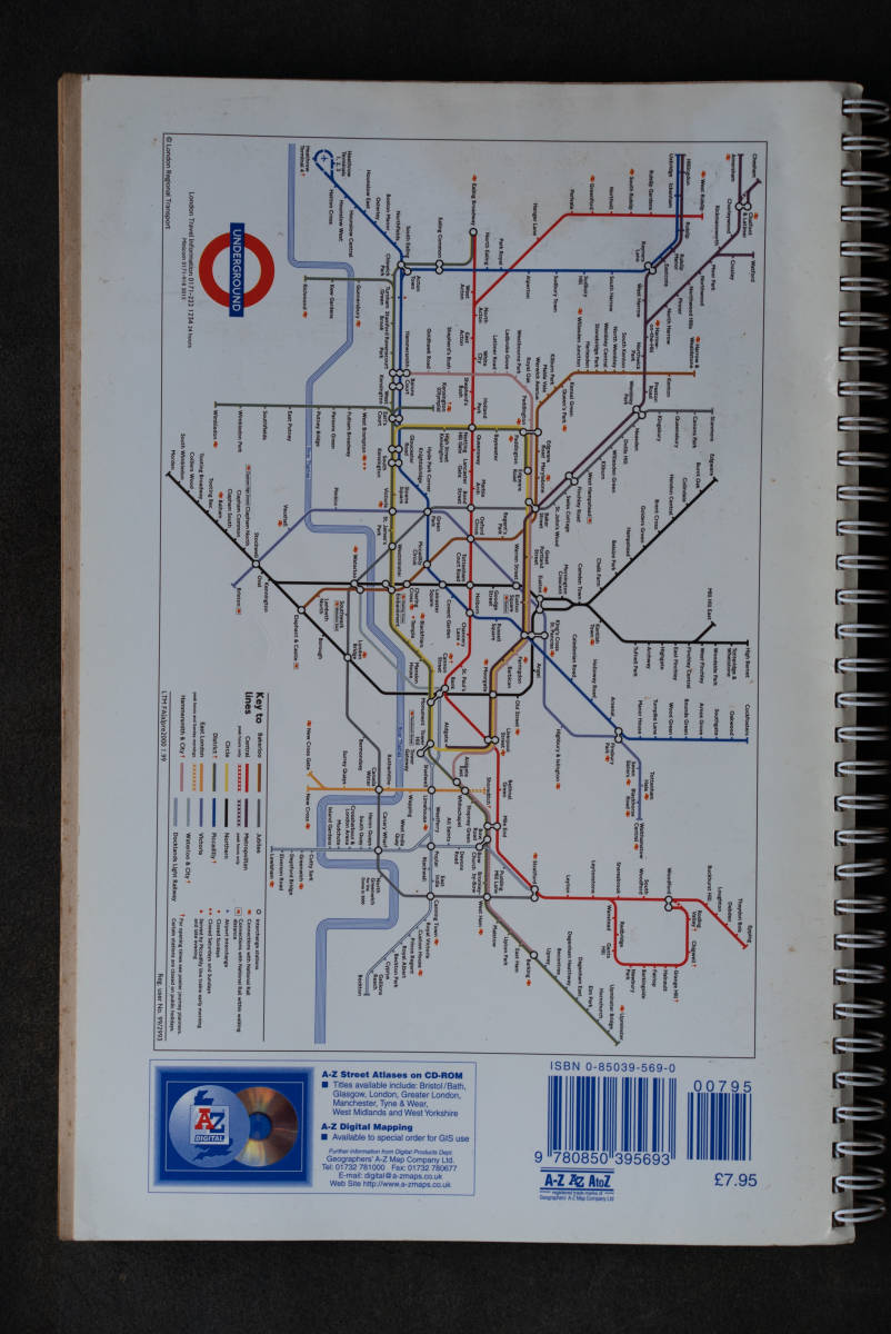 ロンドン 地図 BIG LONDON AZ 中古_画像2