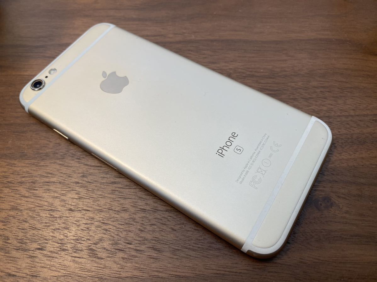Apple iPhone6s 64GB ゴールド SIMフリー 解除済み アクティベーションロックOFF 液晶画面割れ_画像3