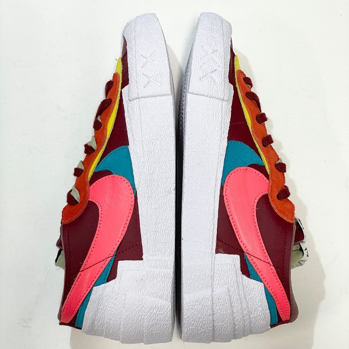 27cm NIKE BLAZER LOW / SACAI / KAWS DM7901-600 ナイキ ブレーザー ロー / サカイ / カウズ チーム レッド メンズ スニーカー UM 103977_画像3