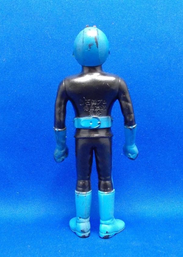 ポピー ソフビ 仮面ライダー1号 丸越 7人ライダー 黒成型 水色 ポピー ソフビ 仮面ライダー1号 丸越 7人ライダー 黒成型 水色
