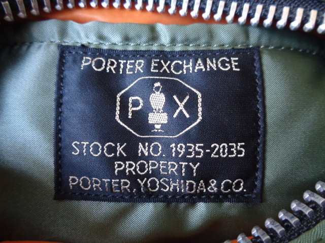 ★新品同様★PORTER★PXタンカー★吉田カバン★ファニーパック★セージグリーン/オレンジ★品番376-08391★_画像7