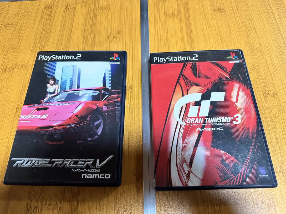 中古　PS2　グランツーリスモ３　リッジレーサーV_画像1