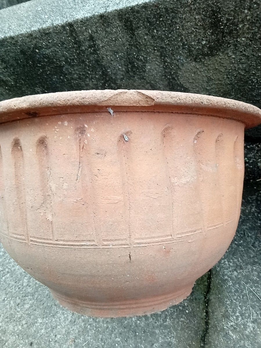 鉢4個★素焼き　陶器鉢　手作り 植木鉢