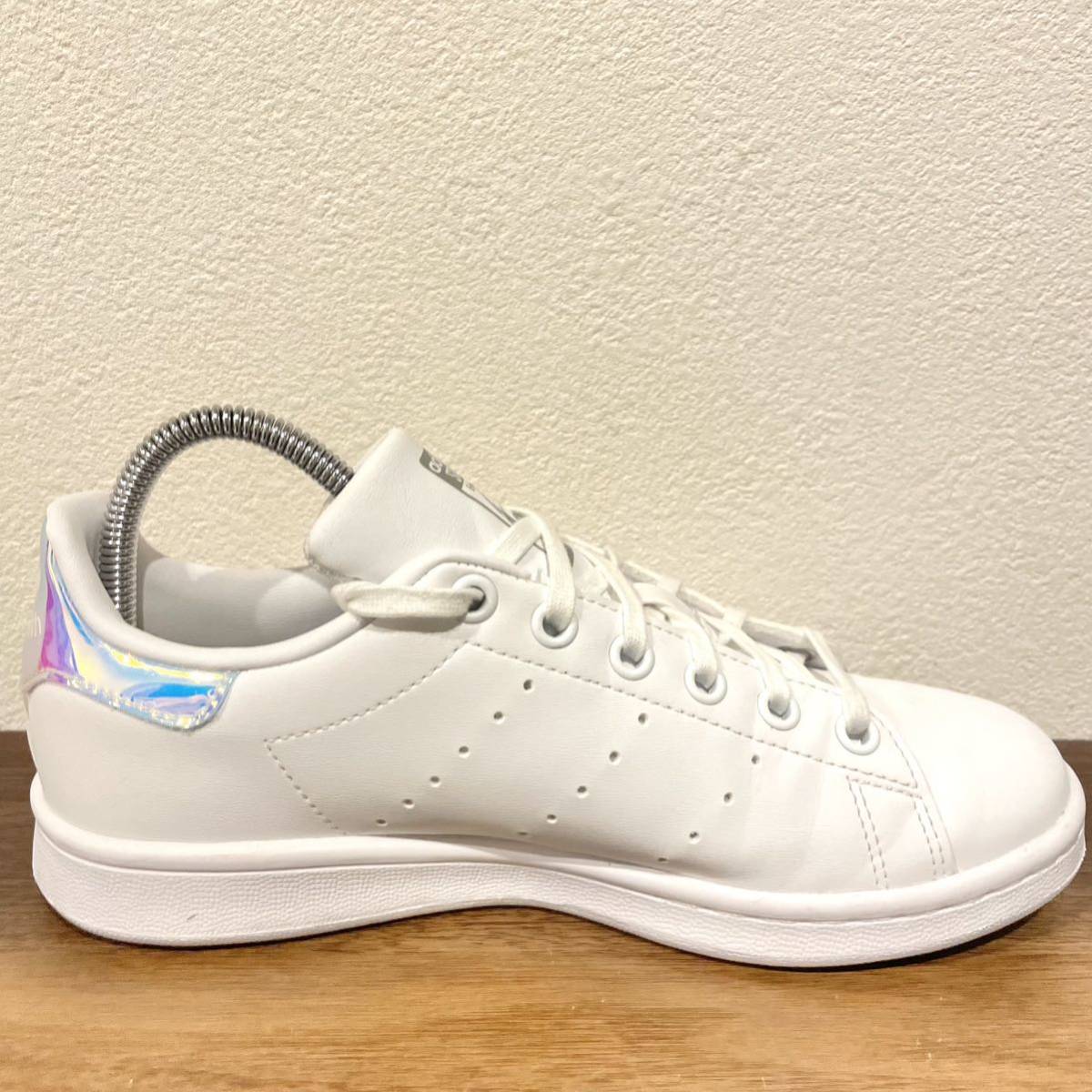 adidas STAN SMITH J FTWR WHITE アディダス スタンスミス ホワイト FX7521 レディース ローカットスニーカー 23cm 美品_画像5