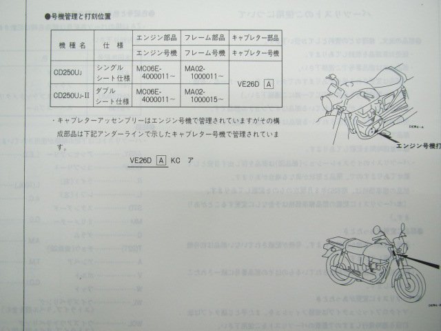 CD250U パーツリスト 2版 ホンダ 正規 中古 バイク 整備書 MA02-100 整備に nB 車検 パーツカタログ 整備書_11KW4JJ2