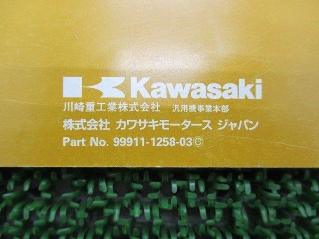 ZXR250 パーツリスト カワサキ 正規 中古 バイク 整備書 ZX250-C4 ZX250-C5 ZX250-C7 5 Lt 車検 パーツカタログ 整備書_99911-1258-03