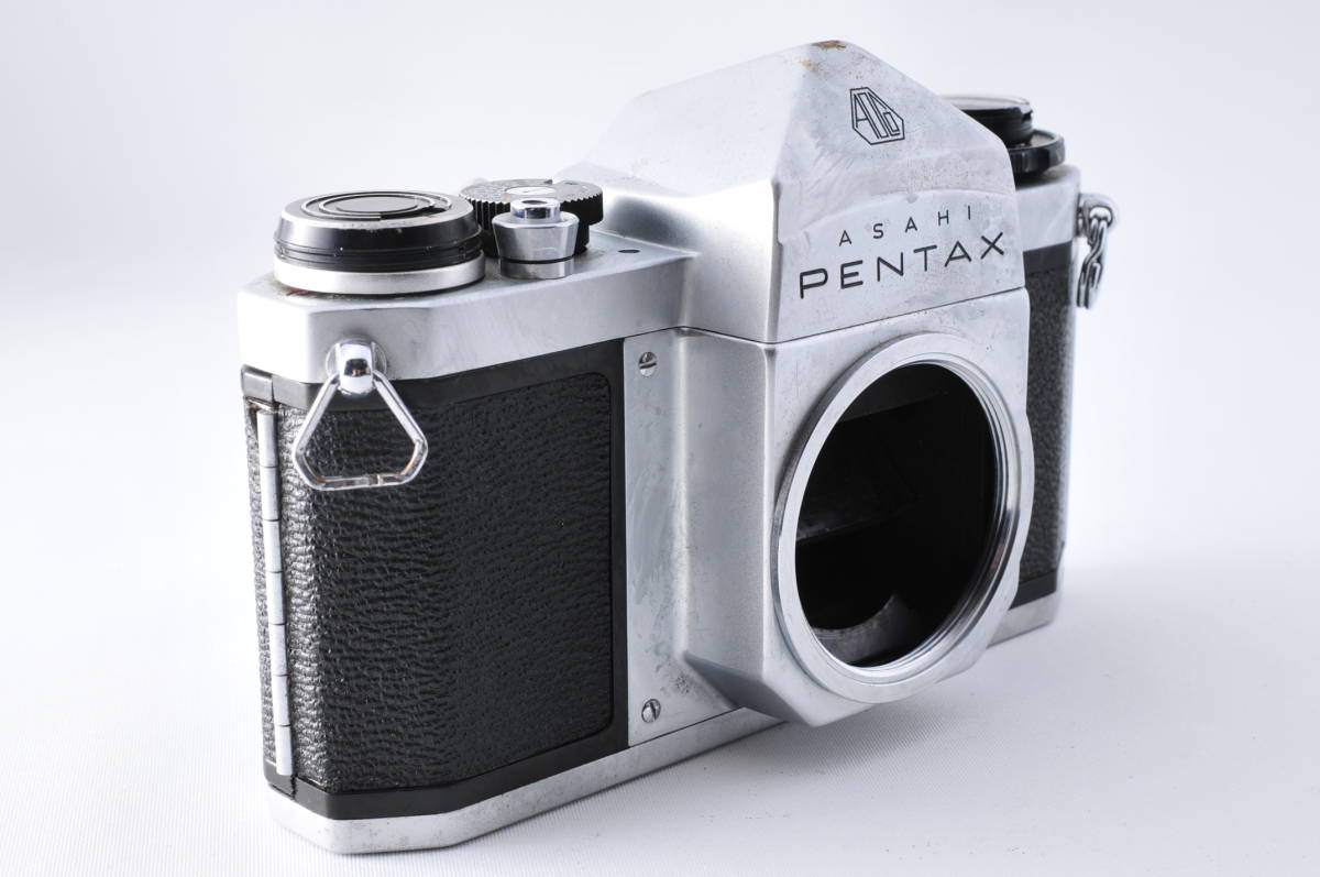 AsahiPentax ペンタックス SV Silver + Super-Takumar 55mm F/1.8 Lens 現状品 ジャンク #251BB2_画像3