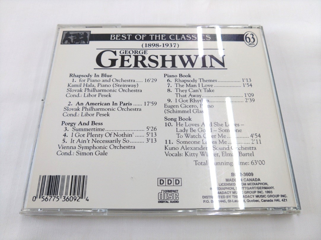 CD / GEORGE GERSHWIN /【H118】/ 中古_画像2