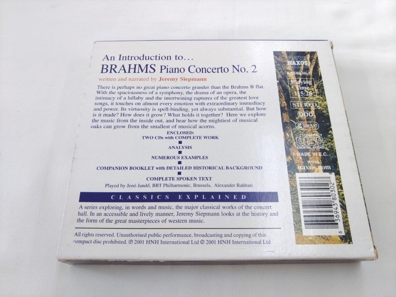 CD 2枚組 / BRAHMS : PIANO CONCERTO MO.2 /【H251】/ 中古_画像2