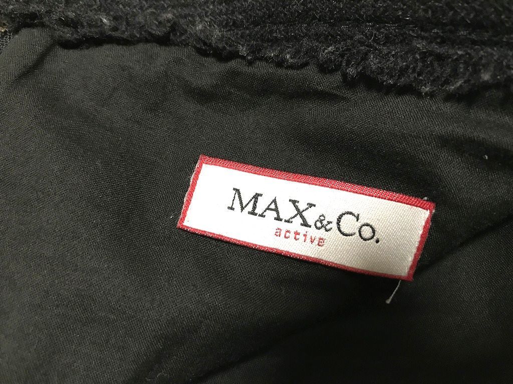 正規 MAX&CO. スカート MAXMARA マックスマーラー 黒ブラック38 1901-45_画像3