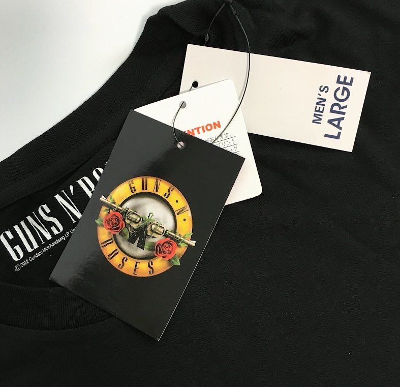 ya608 ４Ｌ【新品】ガンズ・アンド・ローゼズ（ Guns N' Roses）　ロックバンドTシャツ 　ビッグサイズ　黒　メンズ