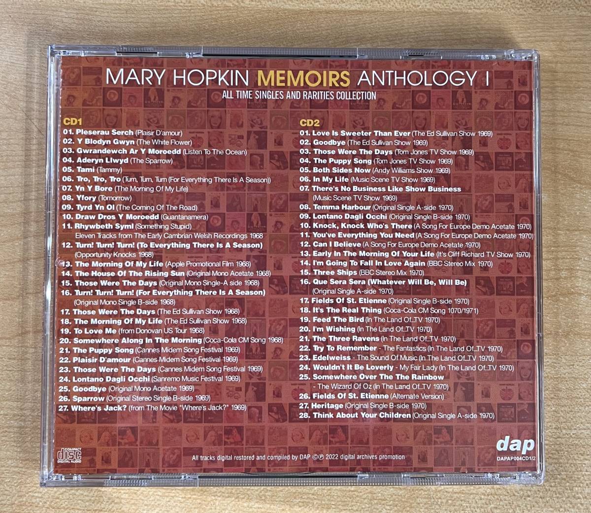 MARY HOPKIN / MEMOIRS:ANTHOLOGY I(2CD) メリー・ホプキン Beatles Apple_画像2