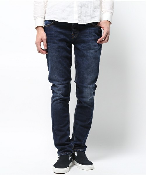 美品 NUDIE JEANS グリムティム CROSSHATCH WORN IN W28 L32 GRIM TIM ヌーディージーンズ_画像1