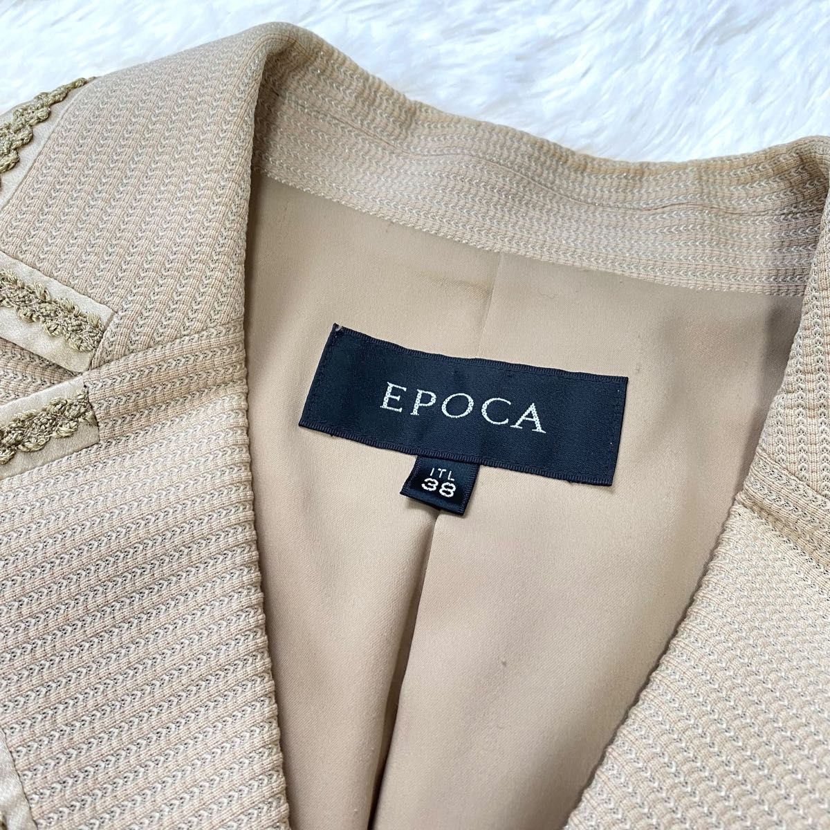 EPOCA エポカ フォーマル セレモニースーツ セットアップ ジャケット スカート ベージュ 38