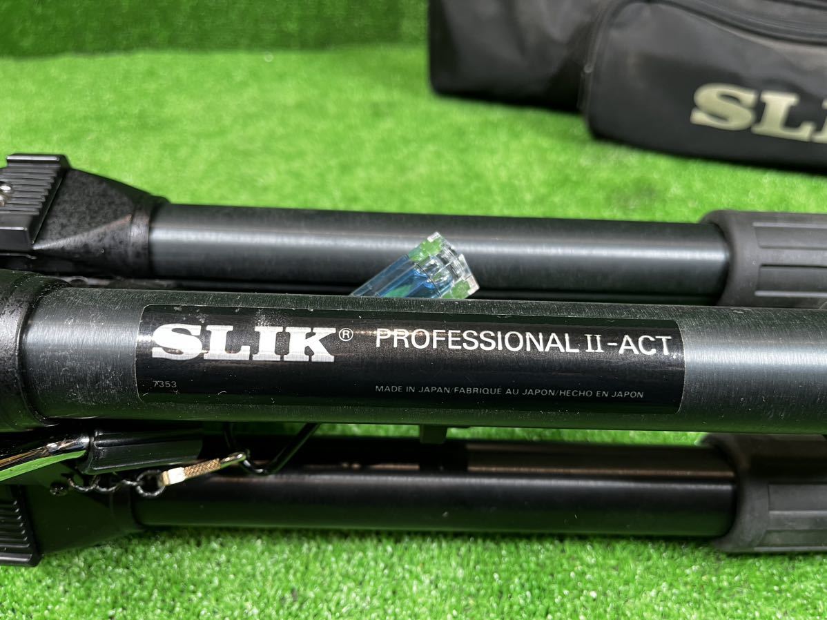 1-588】美品 スリック SLIK☆カメラ用三脚☆PROFESSIONAL II-ACT☆全長65cm～120cm☆7353☆中古品の画像9