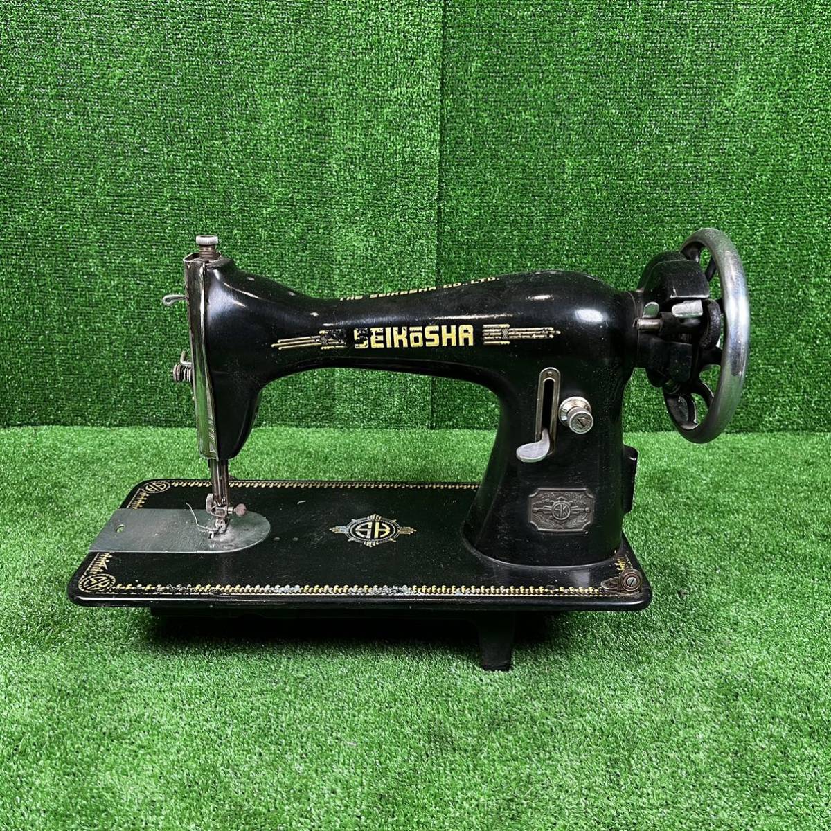 7-349]SEIKOSHA Seikosha stepping sewing machine antique Showa Retro 