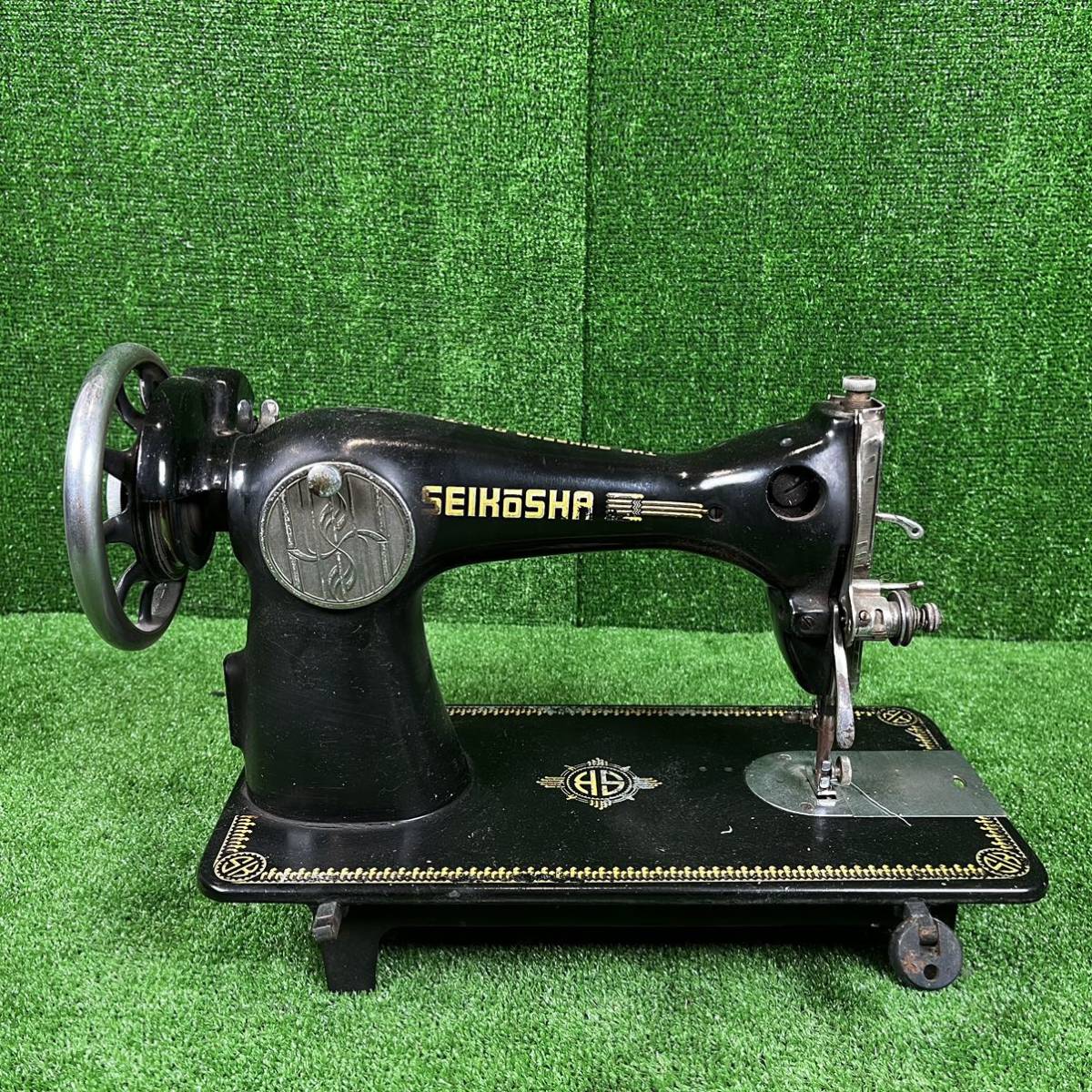 7-349]SEIKOSHA Seikosha stepping sewing machine antique Showa Retro 