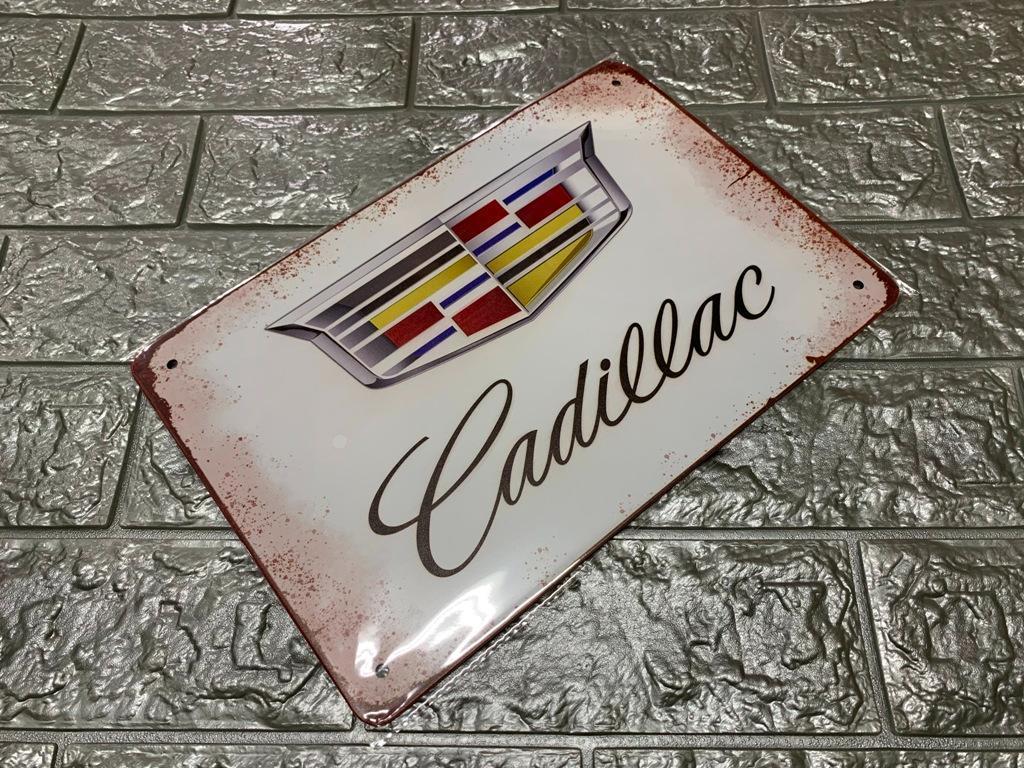 ブリキ看板 20×30cm キャデラック Cadillac アメリカンガレージ アンティーク 雑貨 ★TINサインの画像2