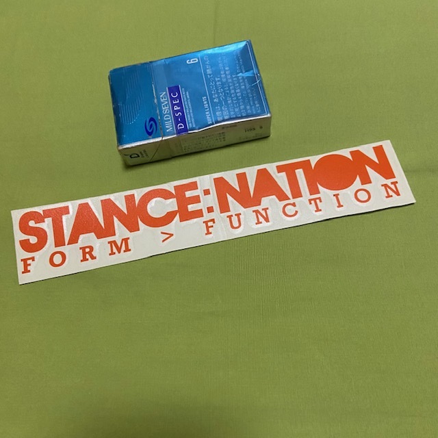 絶版！初期物！STANCE:NATION 抜きステッカー オレンジ USDM スタンスネイションの画像1