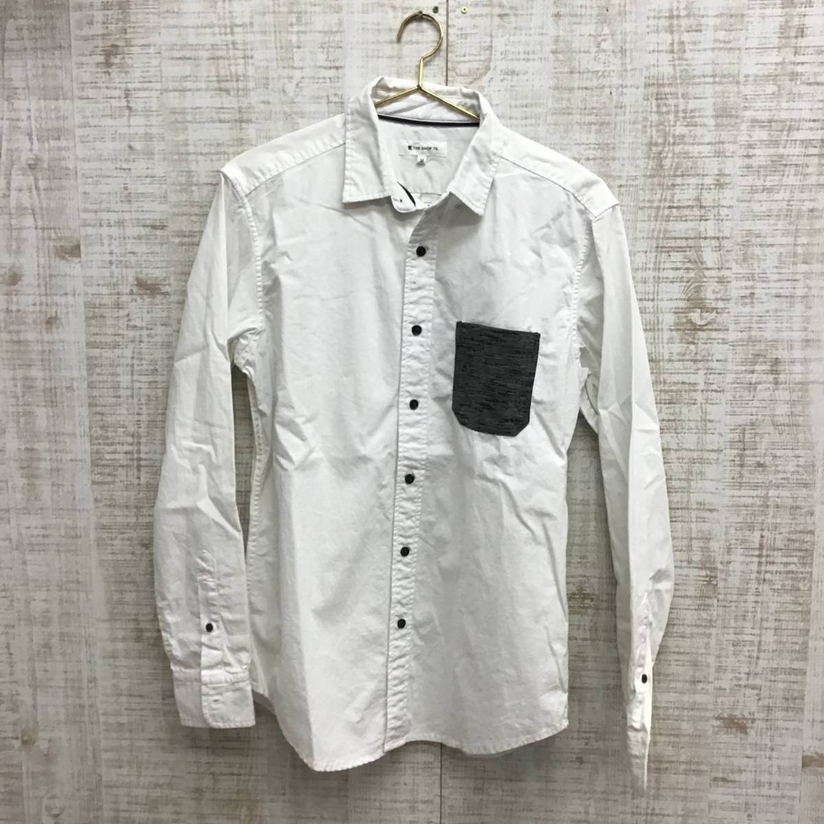 A528*TAKEO KIKUCHIl Takeo Kikuchi unused goods Y shirt white size M